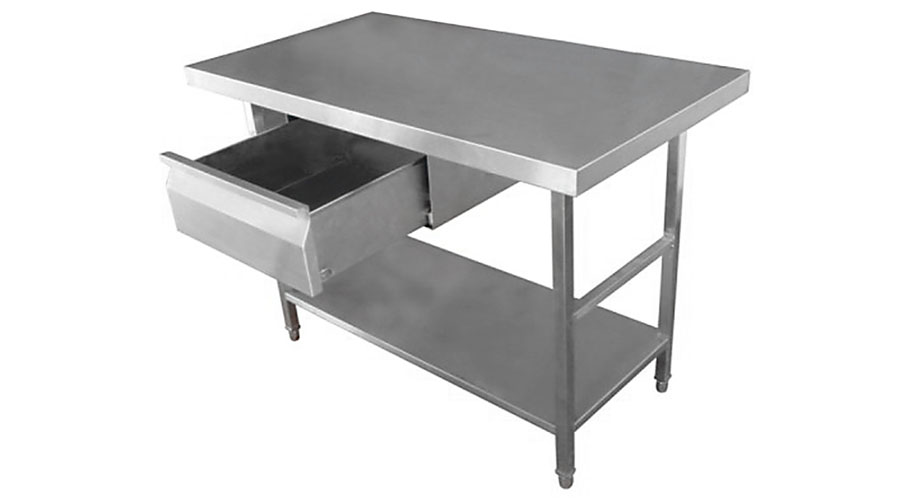 SS Table with drawe