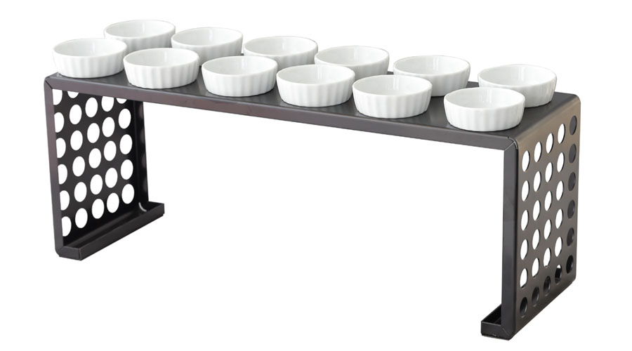 Round cream brulee stand
